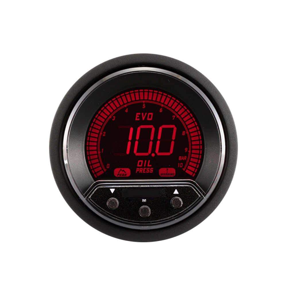 EVO 系列 LCD 背光 峰值警示功能 油壓錶